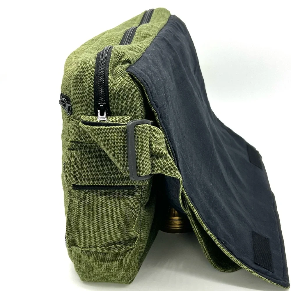Multi pocket Cotton Laptop Messenger Laptop Bag
